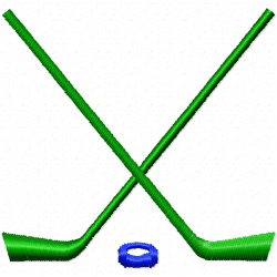 Hockey Embroidery Design 6